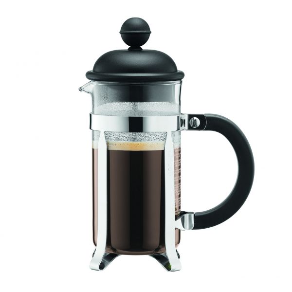 Bodum Caffetiera Stempelkanne 0,35l, 1-3 Tassen, schwarz