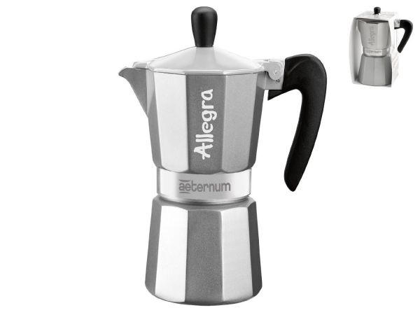Bialetti Allegra Espressokocher 6 Tassen silber