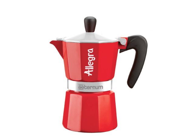 Bialetti Allegra Espressokocher 3 Tassen rot