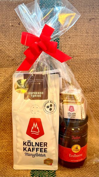 Geschenk-Set mit Espresso Torino Bohnen
