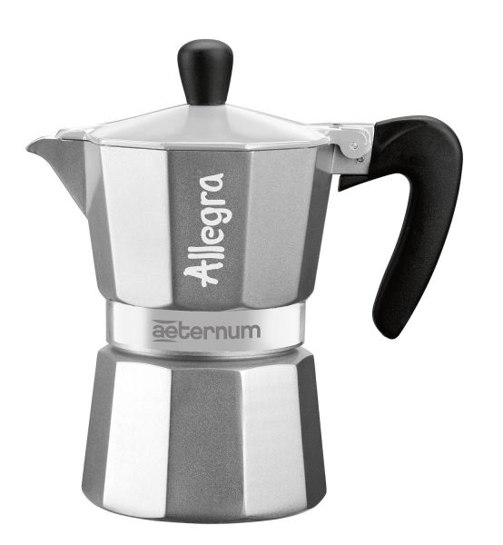 Bialetti Allegra Espressokocher 3 Tassen silber