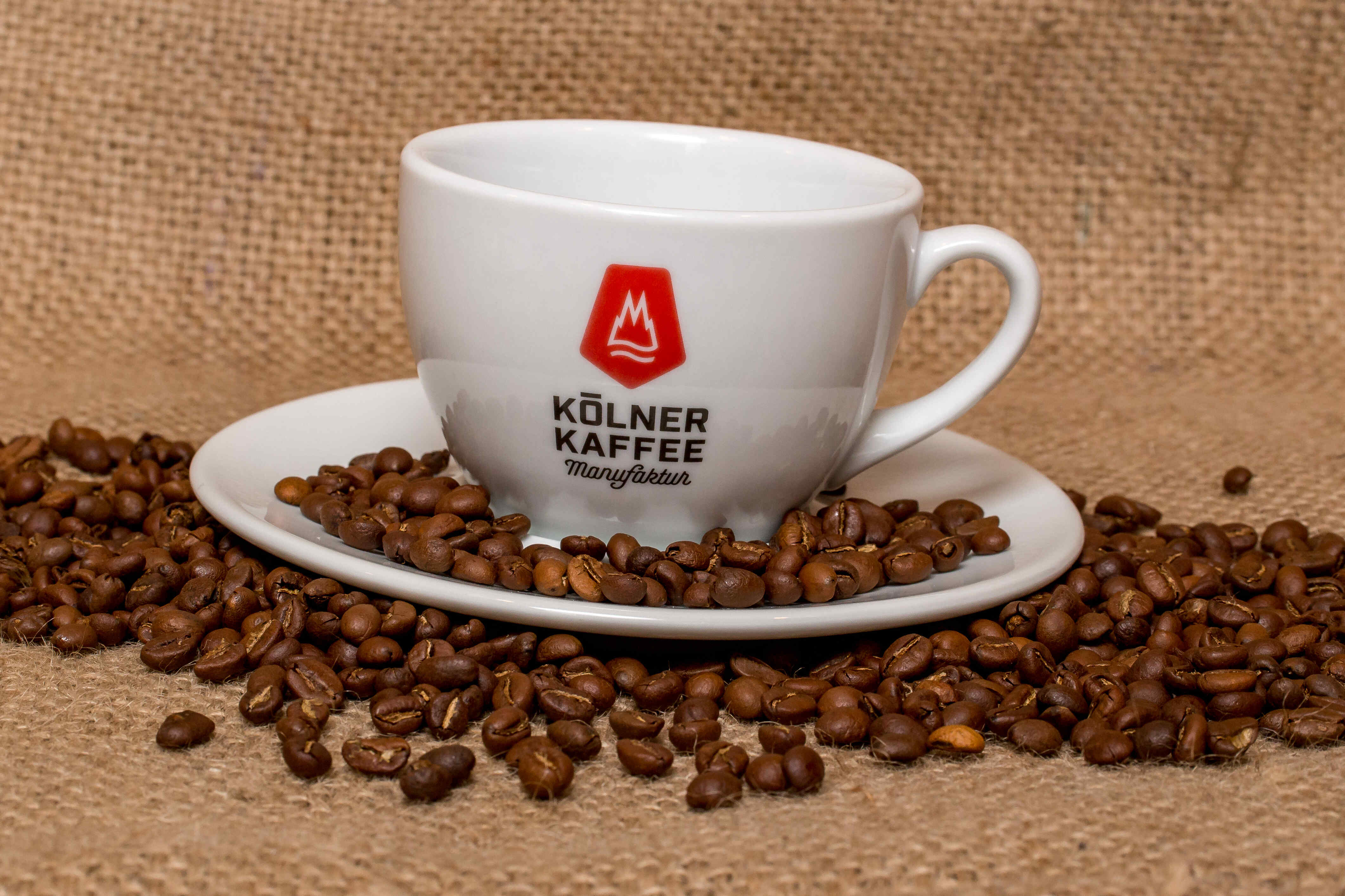 Kaffee-/Cappuccino-Tasse "Kölner Kaffeemanufaktur" .