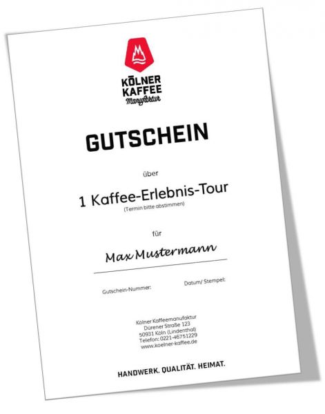Gutschein Kaffee-Erlebnis-Tour